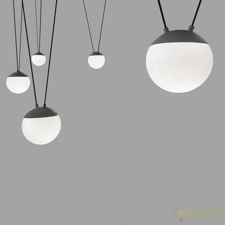 Lustra cu 5 pendule design modern MINE SPACE Grey inchis 28376-5L