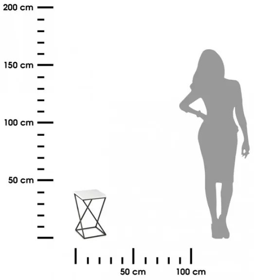 Suport de flori LOFT 40x24 cm negru/alb