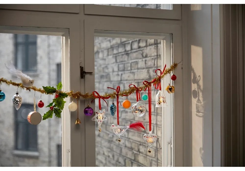 Ornament de Crăciun suflat manual din sticlă ø 5,5 cm Ann-Sofi Romme Annual Christmas Bell 2025 – Holmegaard