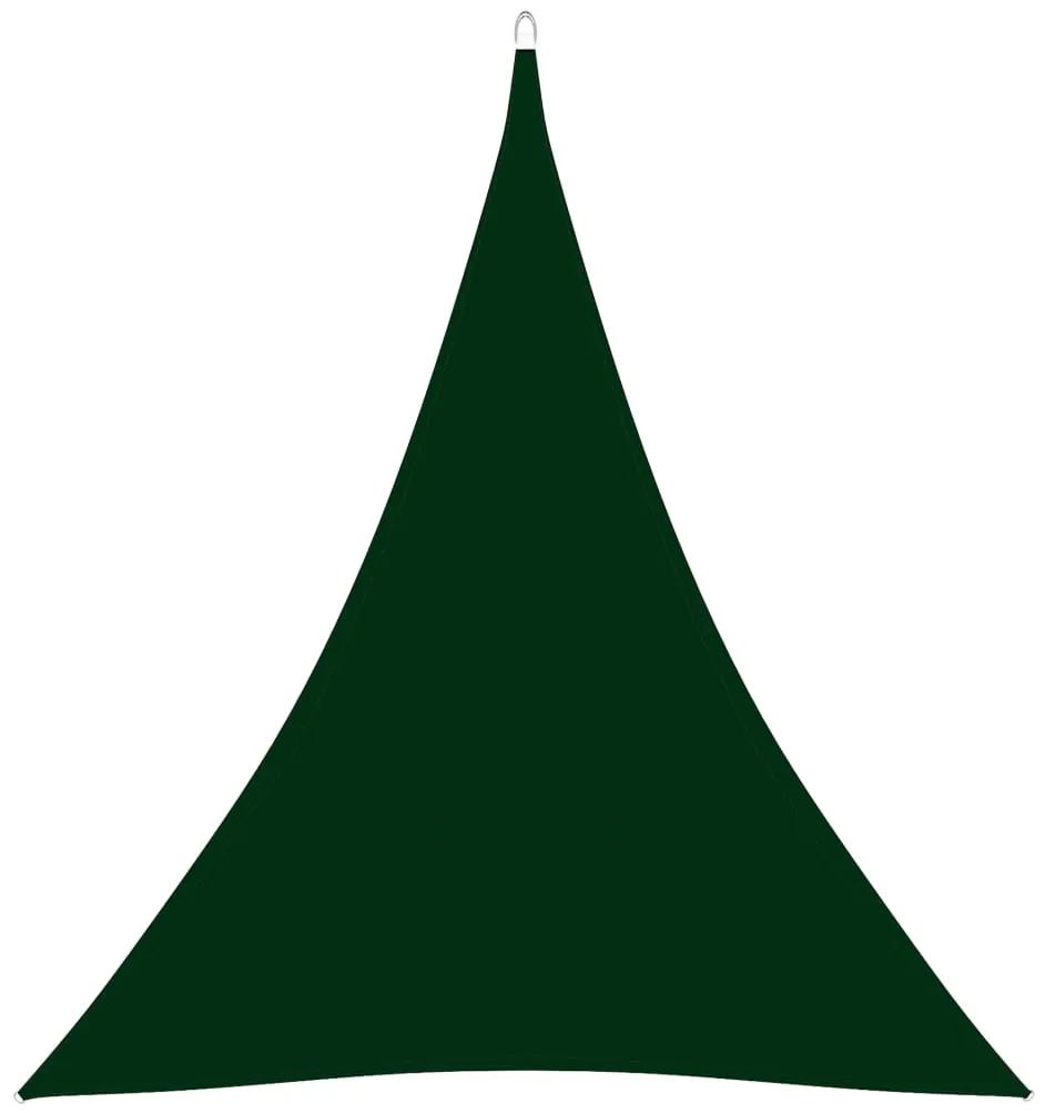 Parasolar, verde inchis, 5x7x7 m, tesatura oxford, triunghiular Verde inchis, 5 x 7 x 7 m