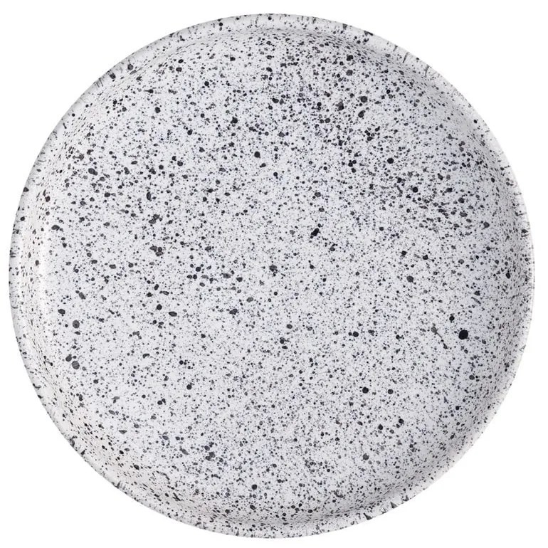 Farfurie din gresie pentru desert ÅOOMI Mess, ø 17 cm, alb - negru