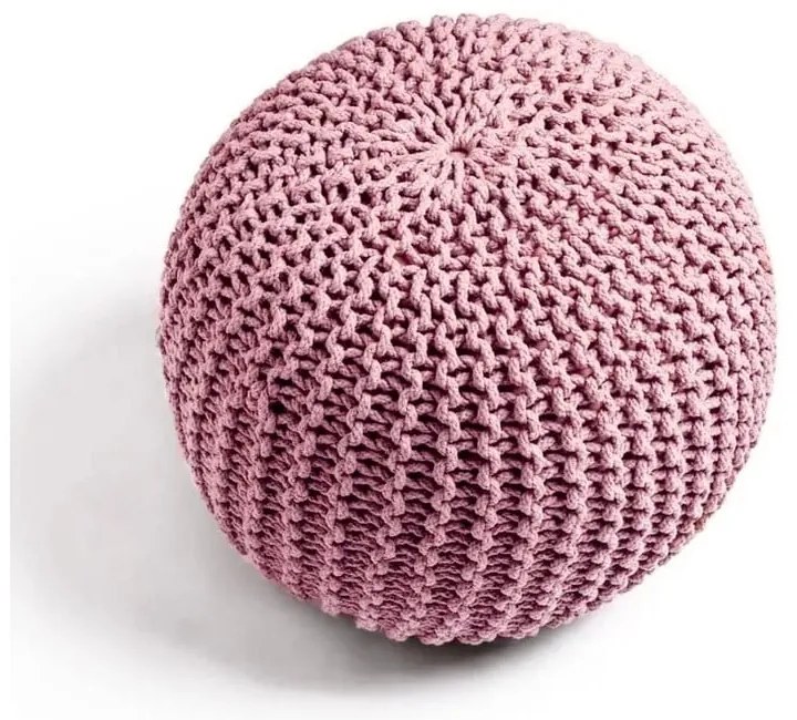 Taburet roz cu tapițerie din tricot Jagger – Bonami Essentials