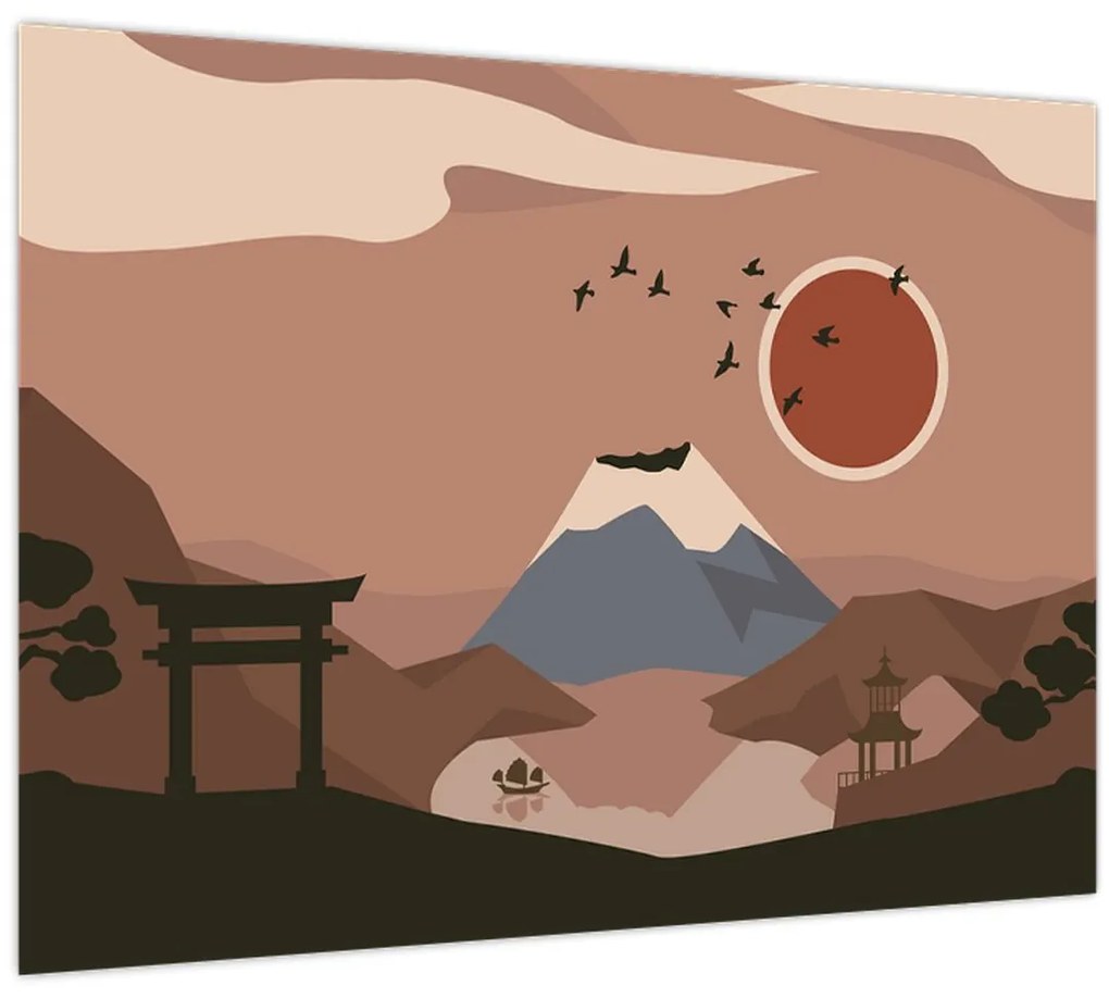 Tablou pe sticlă - Japonia N⁰1 (70x50 cm)