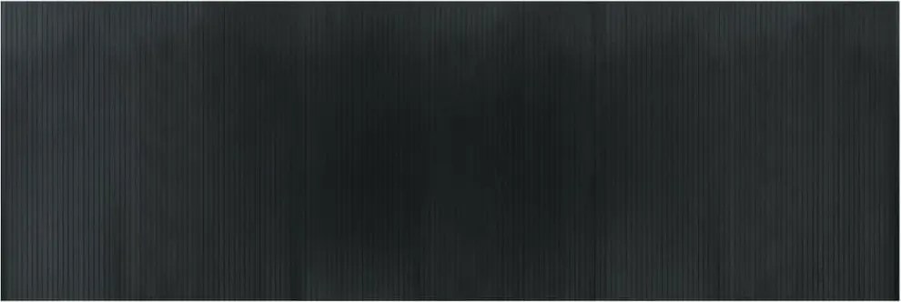 vidaXL Covor dreptunghiular, gri, 100x300 cm, bambus