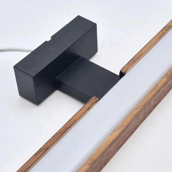 Aplică LED pentru oglindă Brilagi WOODY MIRROR LED/15W/230V IP44 stejar/negru