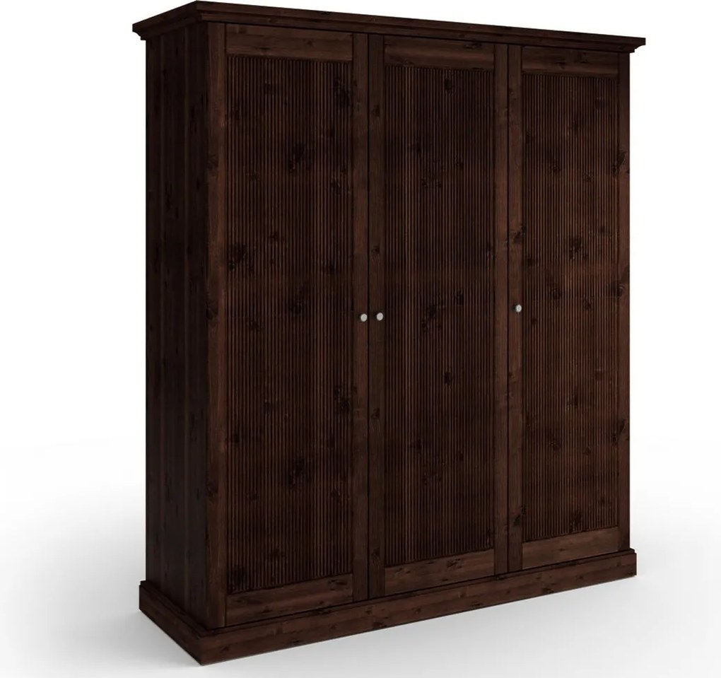 Dulap lemn masiv 3 usi Rosalia, 188 × 63 × 213 cm