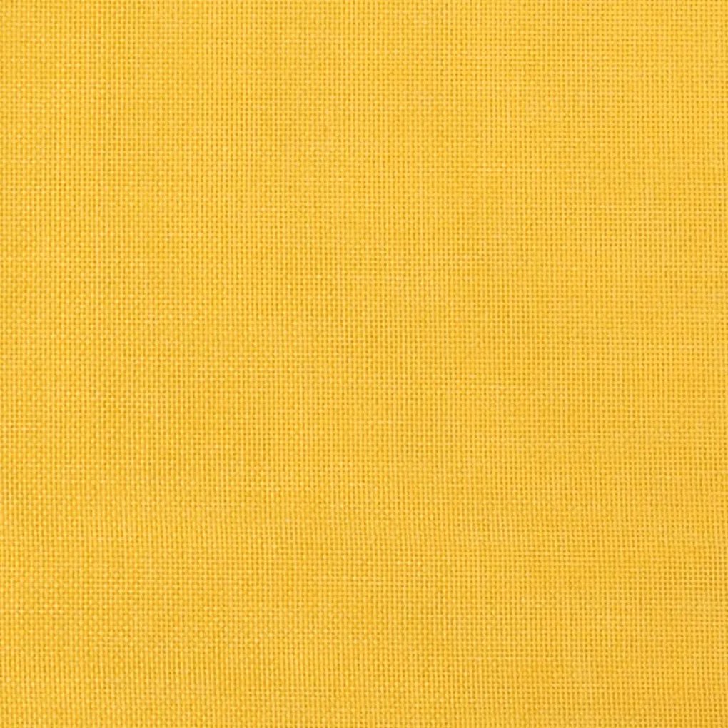 Canapea cu 3 locuri, galben deschis, 210 cm, material textil