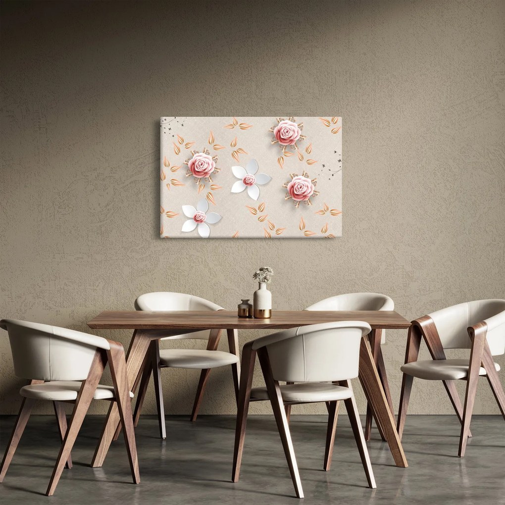 Tablou - Flori de trandafiri (90x60 cm)