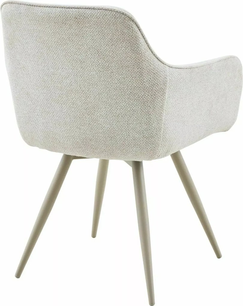 Scaun de dining pivotant MORIX, bej deschis/ casmir