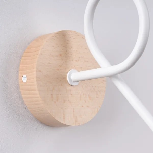 Lampă de perete Sollux SL.1473 EMBER 1xE27/15W/230V alb/bej/fag