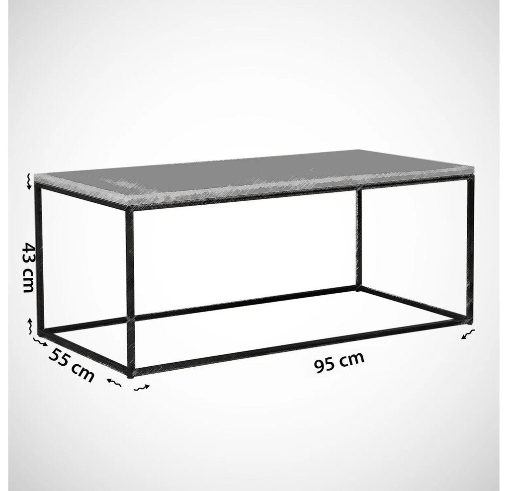 Măsuță de cafea Cosca (Negru + Alb) . 1102055