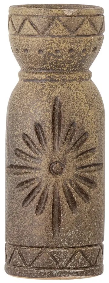 Vază maro din gresie lucrată manual (înălțime 21 cm) Gerde – Bloomingville