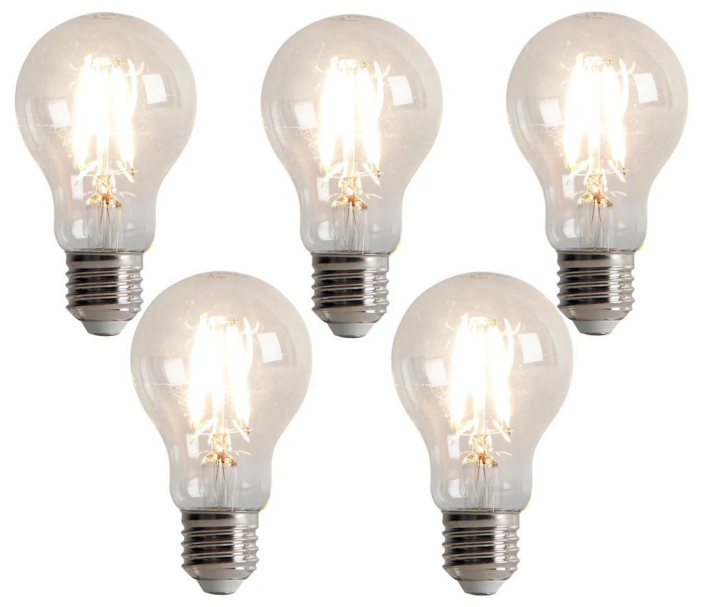 Set de 5 becuri LED E27 reglabile în 3 trepte A60 5W 500lm 2700K