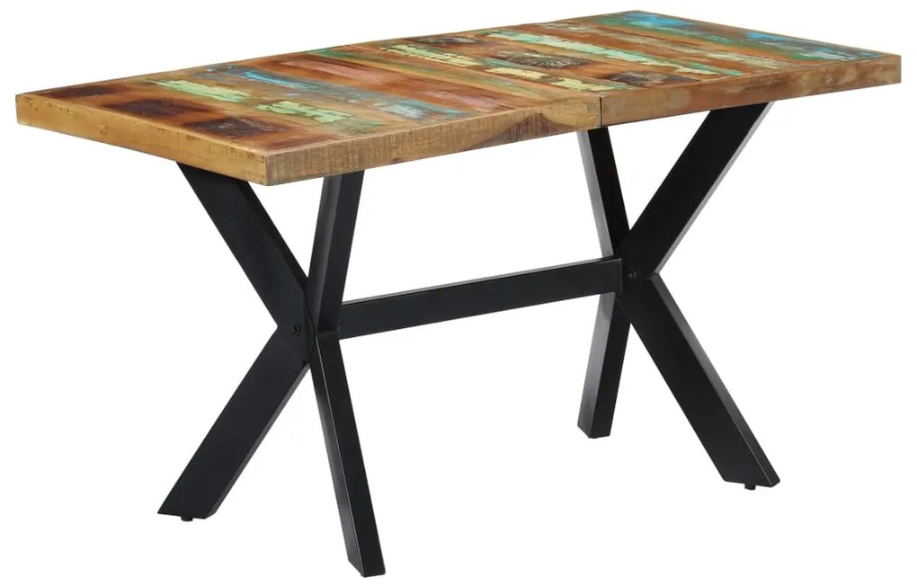 vidaXL Masă de bucătărie, 140 x 70 x 75 cm, lemn masiv reciclat