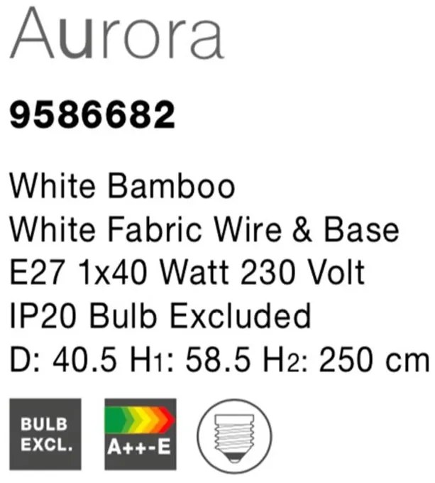 Lustra boho style design natural Aurora alba NVL-9586682