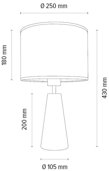 Spot-Light 7017403211528 - Lampă de masă MERCEDES, 1xE27/40W/230V, stejar