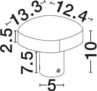 Mini Stalp de gradina IP65 BALIC corten H-10cm