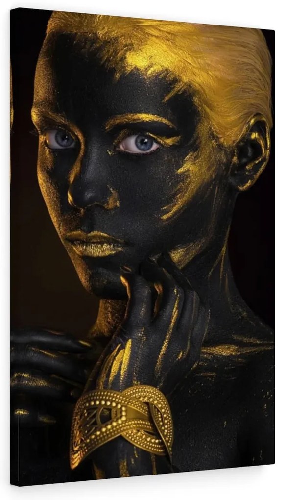 Tablou canvas Tribal Girl Gold 120x80 cm