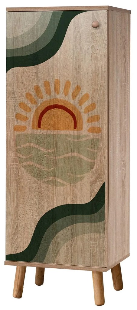 Mobilier Hol Beside 30 (stejar sonoma + verde) . 1093994