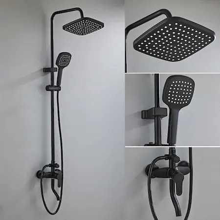 Coloana Dus Negru Mat, Smack, Esn 1773