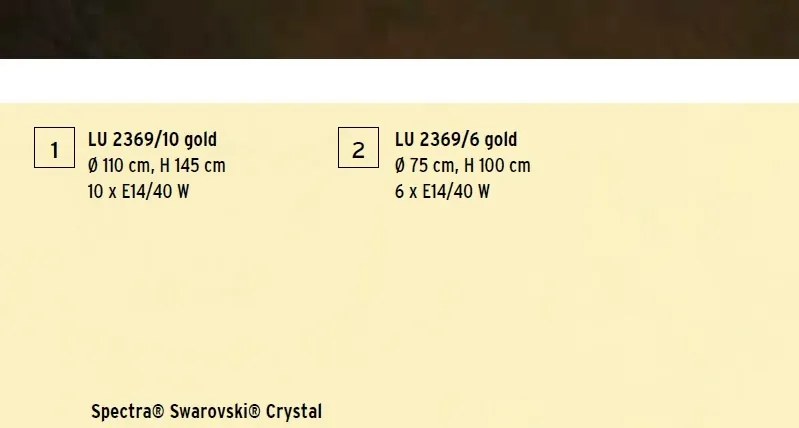 Candelabru de lux cristal Swarovski Katharina 55cm 24K gold plated