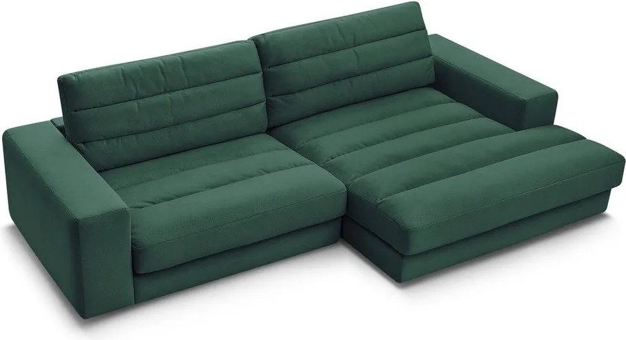 Colțar verde cu tapițerie din catifea (cu colț pe partea dreaptă/cu șezlong) Sierra – Bobochic Paris