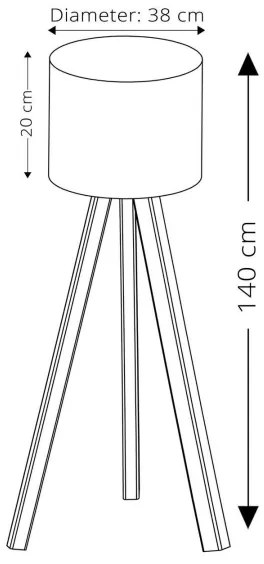 Lampadar AYD 1x E27/40W/230V albastru/maro