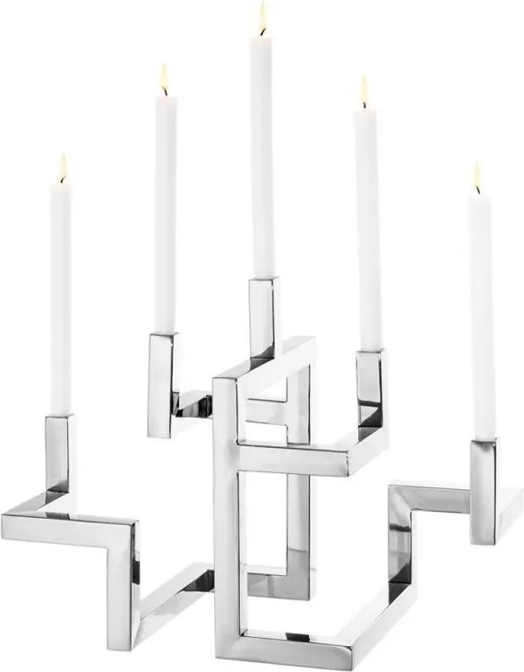 Suport pentru 5 lumanari, design LUX Skyline, nickel 110269 HZ