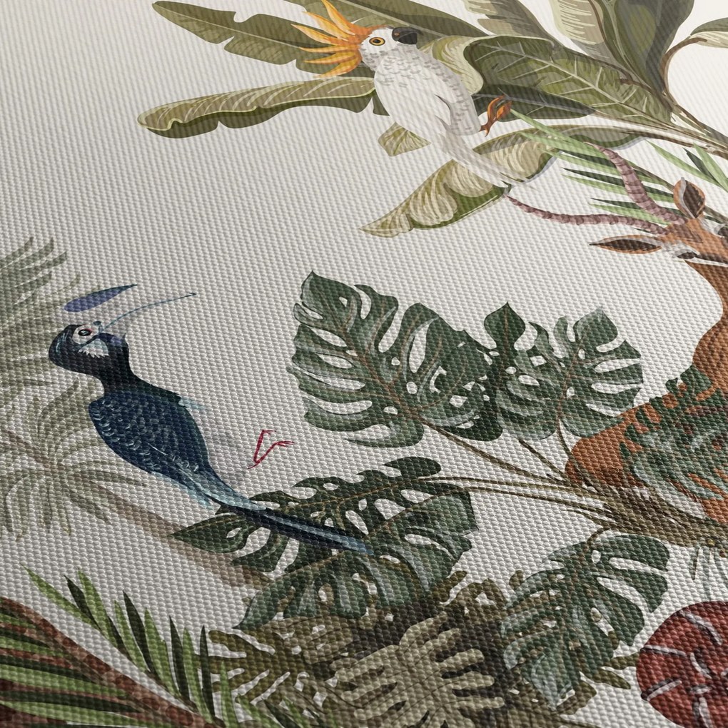 Tablou - Jungla plină de animale (70x50 cm)