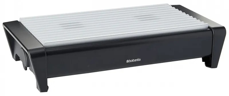 Tava servire la cald Brabantia 646996, 2 incalzitoare, Grill din aluminiu, Manere reci, Alb/Negru