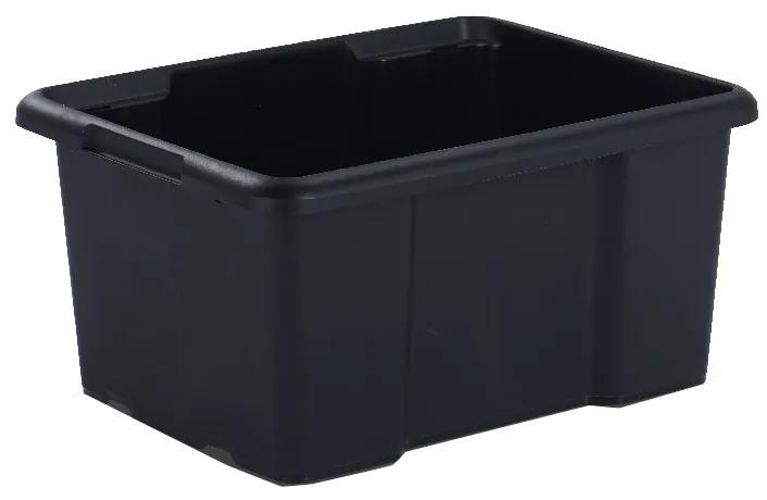 Cutie neagra din plastic, 44 litri, 55.5x39.5x29.5 cm