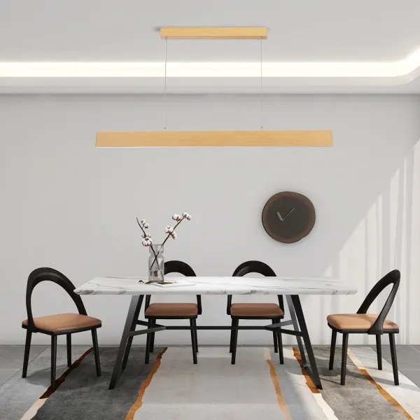 Brilagi - Lustra LED cu dimmer pe cablu SLIMLINE LED/40W/230V 3000-6000K decor stejar + telecomandă