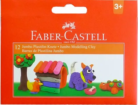 Plastilina 12 culori Faber Castell PLPJ-12, 120811