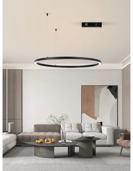 Immax NEO 07215L-LED Lustr FINO 60W/230V 80cm negru, dimabil, Tuya+DO