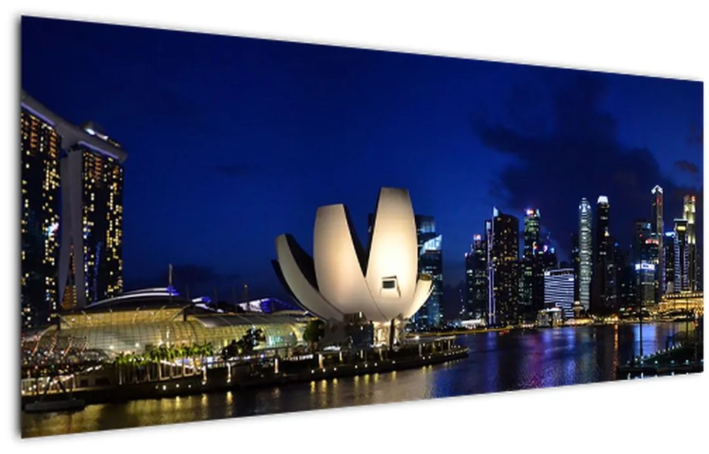 Tablou Singapore nocturn (120x50 cm)