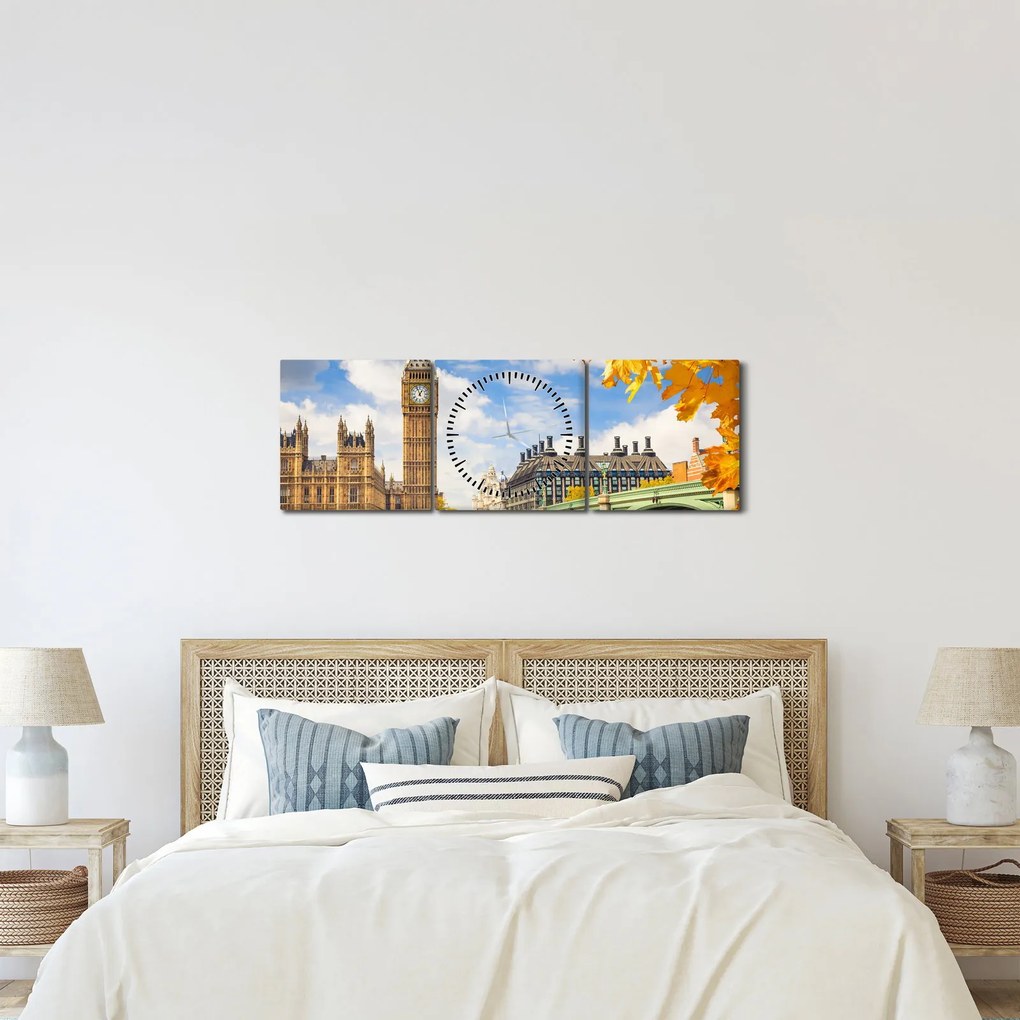Tablou - Big Ben, Londra (cu ceas) (90x30 cm)