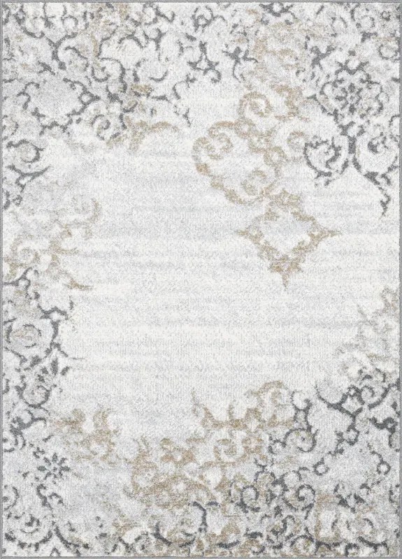Covor Cu Motive Vintage Ornamo Light Grey Selectează mărime: 300 X 400