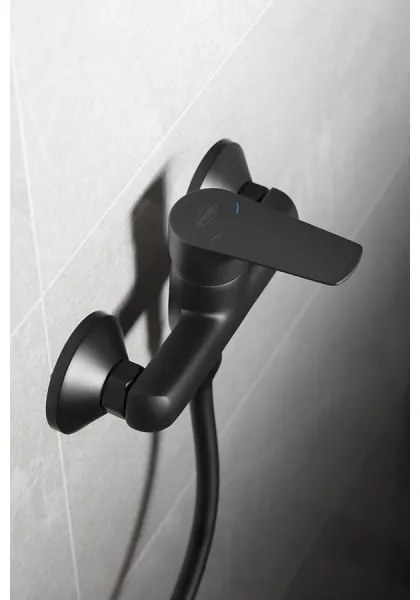 Baterie de duș Aqualine LOTTA negru mat