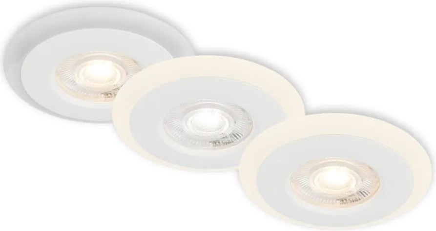 Briloner 7039036 - Set 3x spot LED încastrat pentru baie, 3x5W, 230V, IP44, alb