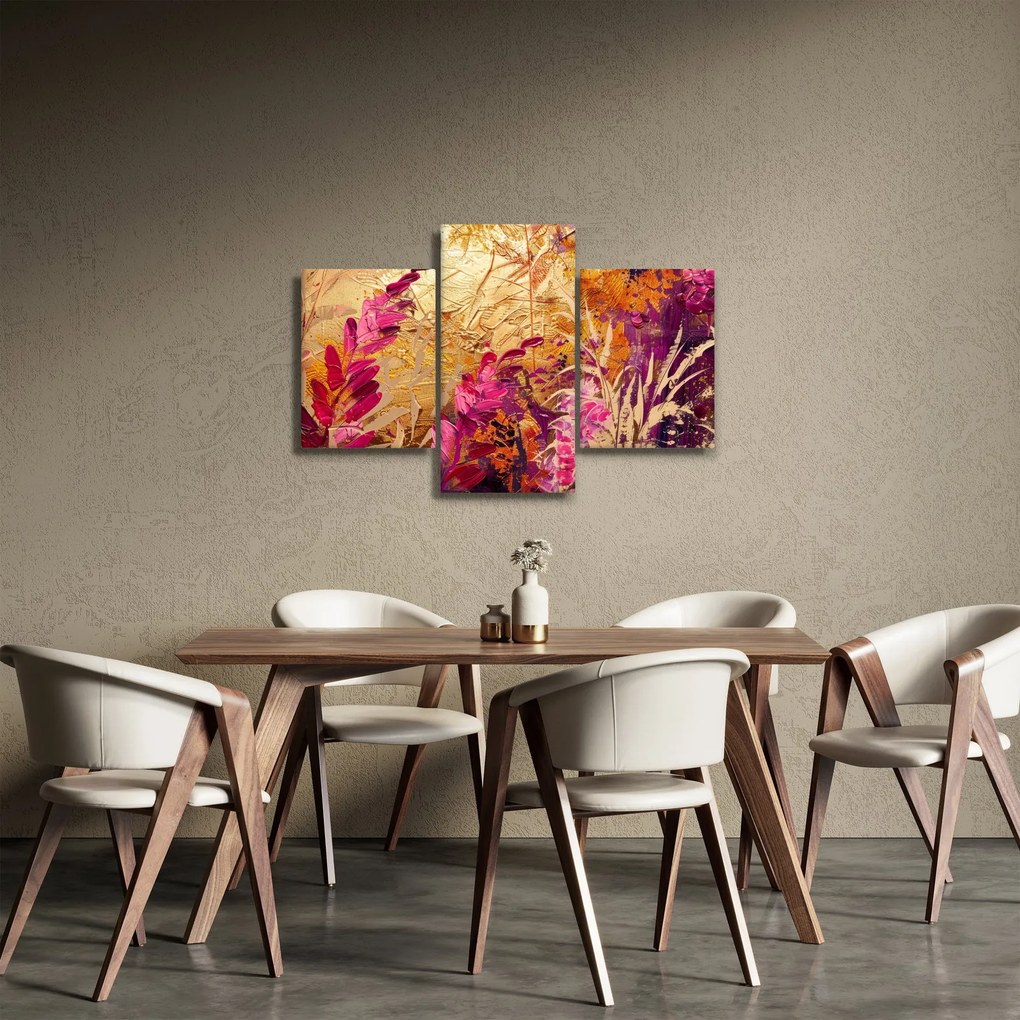 Tablou - Pictură abstractă de flori II. (90x60 cm)