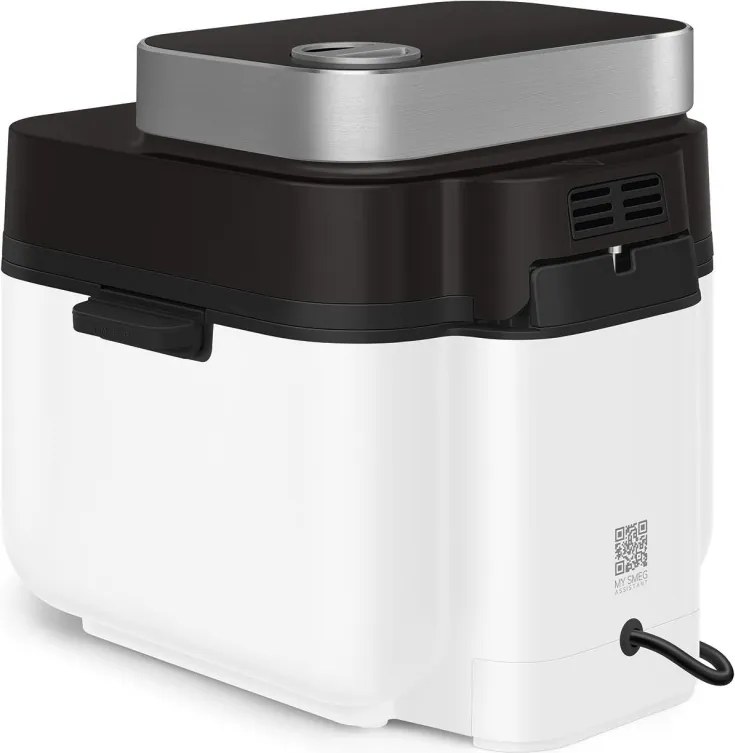 Friteuza cu aer cald Smeg Collezione AFC01WHMAU, 1450 W, 7,3 l, 40-200 °C, 7 programe, Mod dublu, Comandă tactila, Timer, LED, Alb