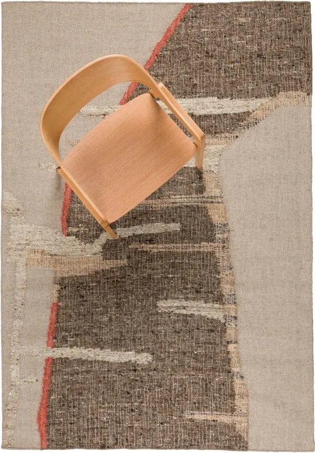 Covor maro/bej din lână 160x230 cm Briton – Dutchbone