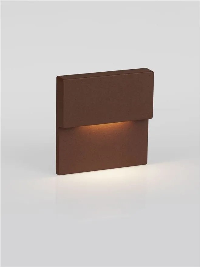 Spot aplicat perete exterior LED 2700K IP65 DAN corten