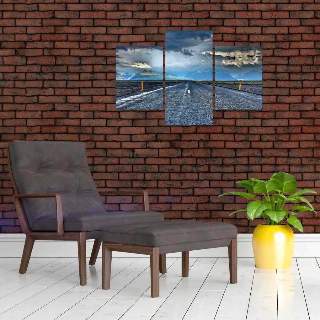 Tablou cu drum în furtună (90x60 cm)