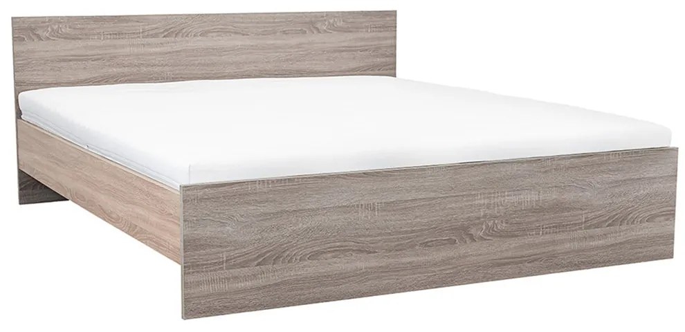 Pat dublu Miami fără cadru de pat 180x200 cm stejar York-stejar Sonoma