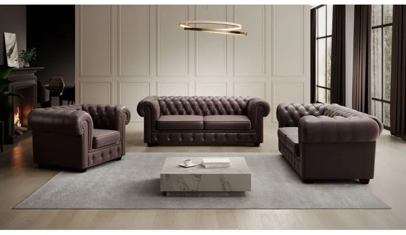 Set Canapea Living si Fotoliu CHESTERFIELD 3+2+1