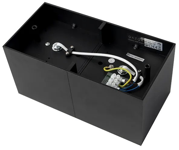 Spotlight de design negru dreptunghiular cu 2 lumini - Box