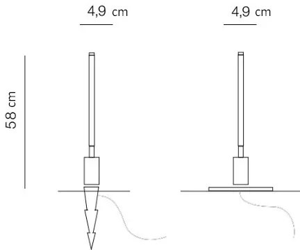 Lampă LED de exterior FREDO LED/6W/230V IP54 58 cm Azzardo AZ5337