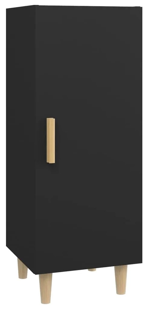 812322 vidaXL Servantă, negru, 34,5x34x90 cm, lemn compozit