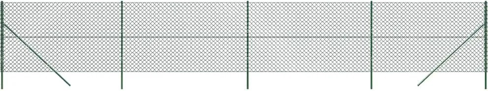 vidaXL Gard de plasă de sârmă, verde, 2x10 m